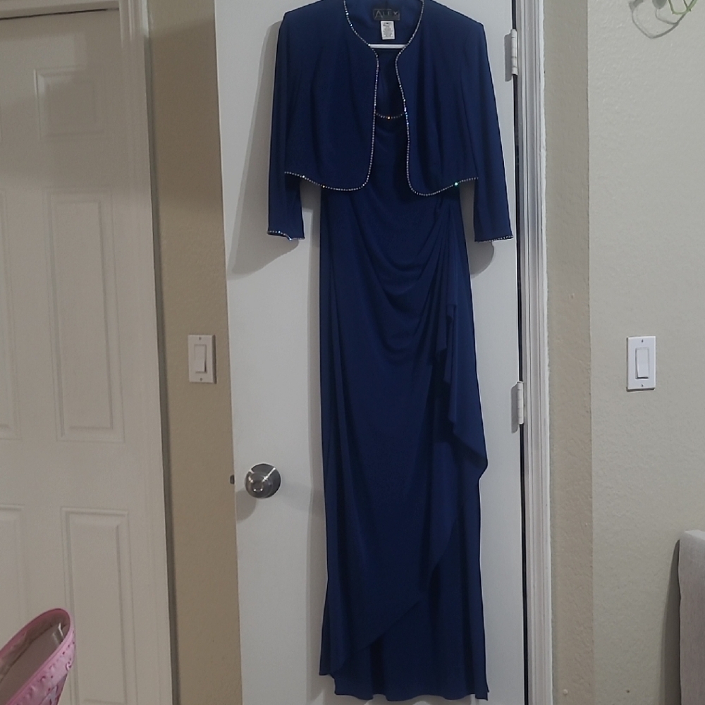 Alex Evenings Blue Dress with Jacket